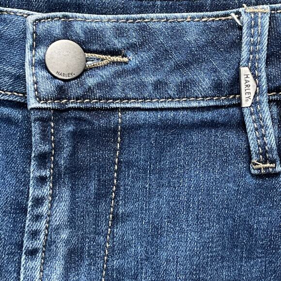 Harley Davidson Two Tone Baddie Jean Cut Off Shorts Size 30 - Picture 3 of 6